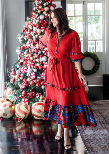 Remington dress Poppies and Asters