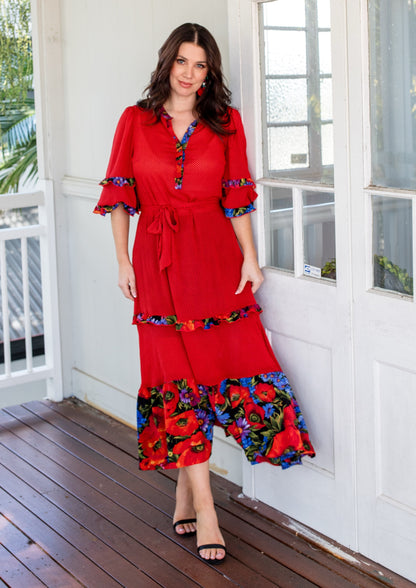 Remington dress Poppies and Asters