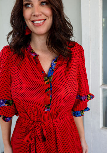 Remington dress Poppies and Asters