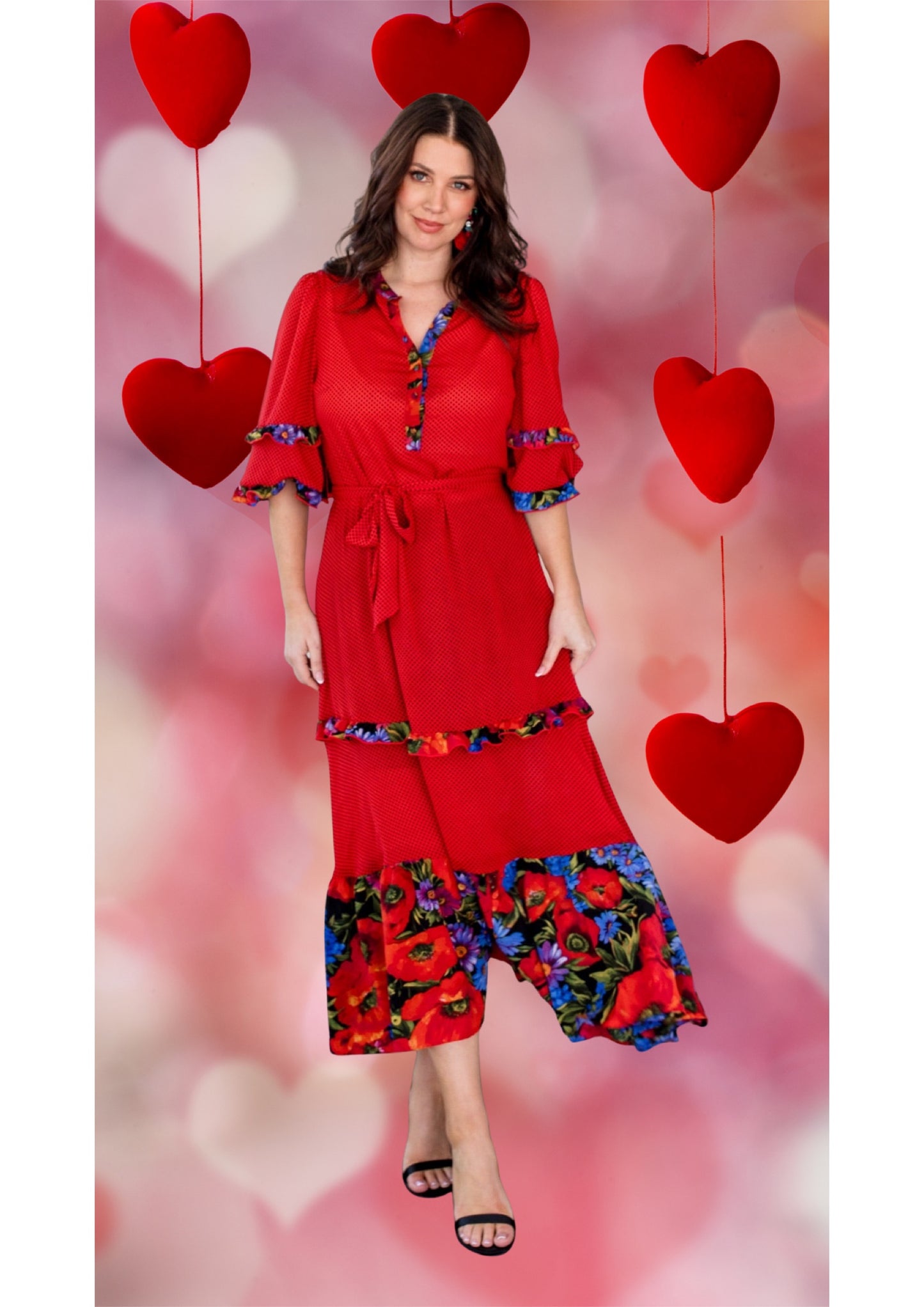 Remington dress Poppies and Asters